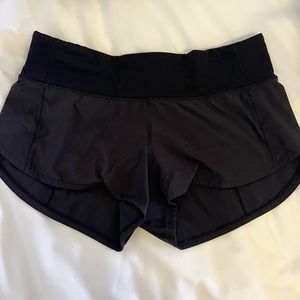 Low rise lululemon running shorts